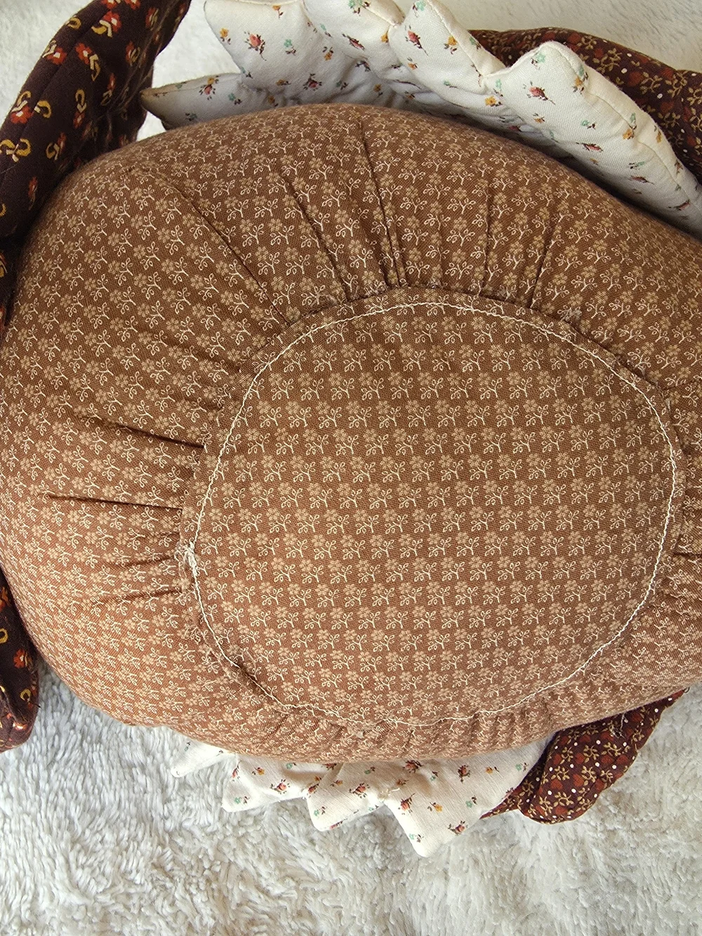 Vintage Fabric Quilted Thanksgiving Turkey Plush 14x11
